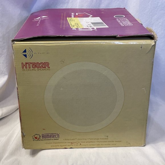 HomeTech - 5-1/4" 2-Way In-Ceiling Speakers (pair) HT502R Open Box - Picture 4 of 14